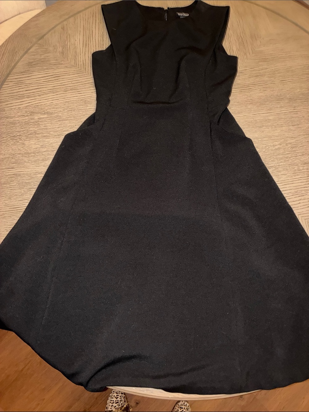 EUC White House Black Market Classic Black Sleeveless A-Line Dress Size 6 - Picture 7 of 11